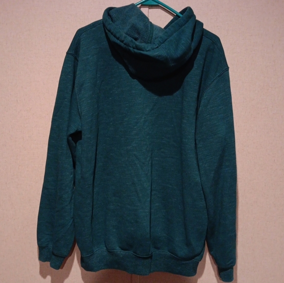 Carhartt Hoodie Men's Size M Green Sweatshirt Fleece Workwear Loose Fit Semi New - Picture 3 of 4